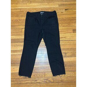 Torrid Womens Jegging Skinny Jeans Plus 18 Black Frayed Crop Ankle Stretch Denim